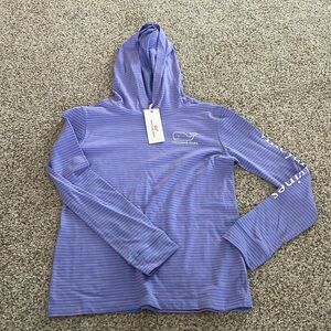 Vineyard Vines girls ‘long sleeve stripe vintage whale hoody’